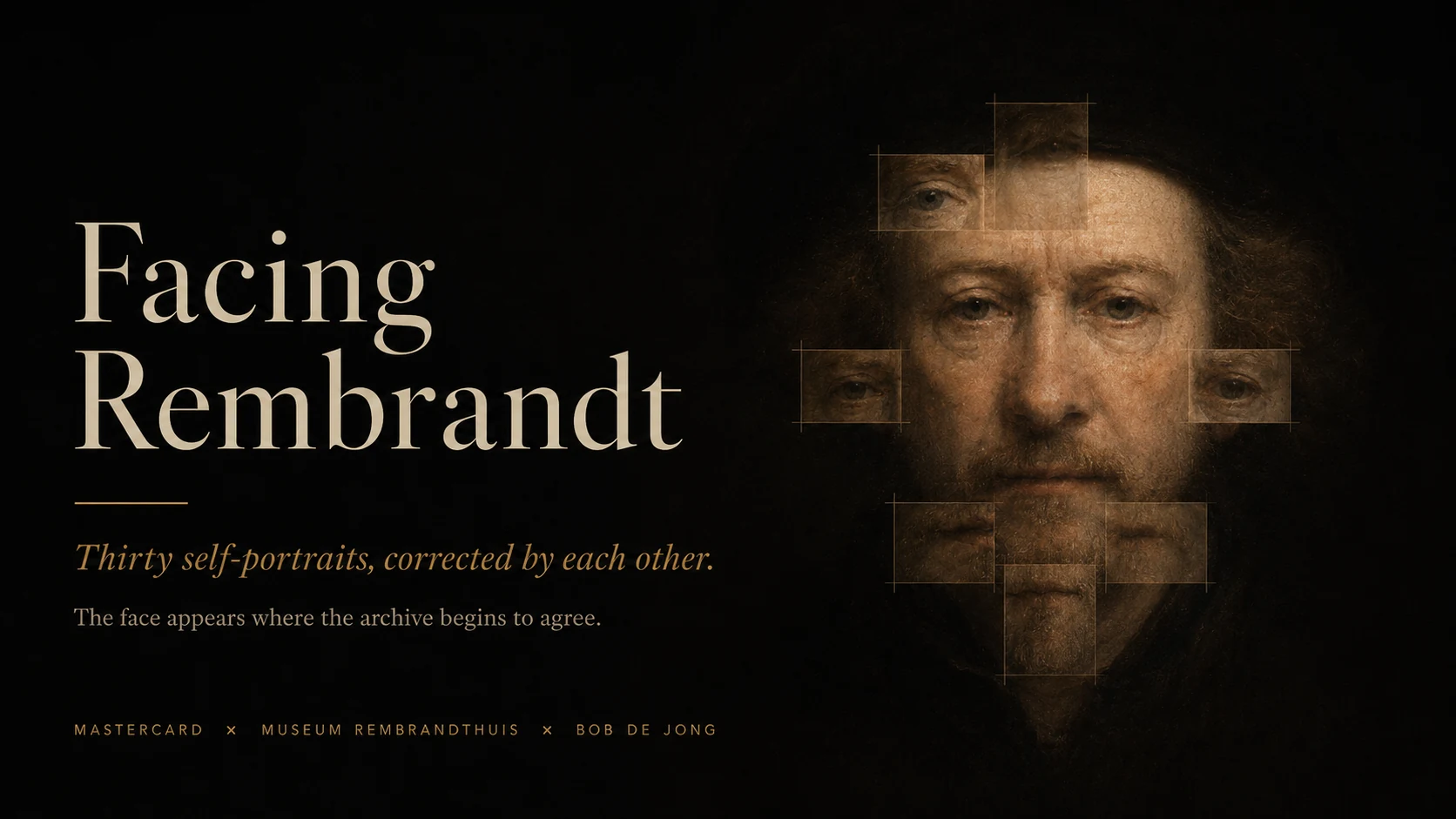 Facing Rembrandt alignment overlay