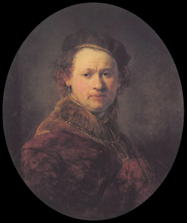 Self-Portrait with Beret and Red Cloak