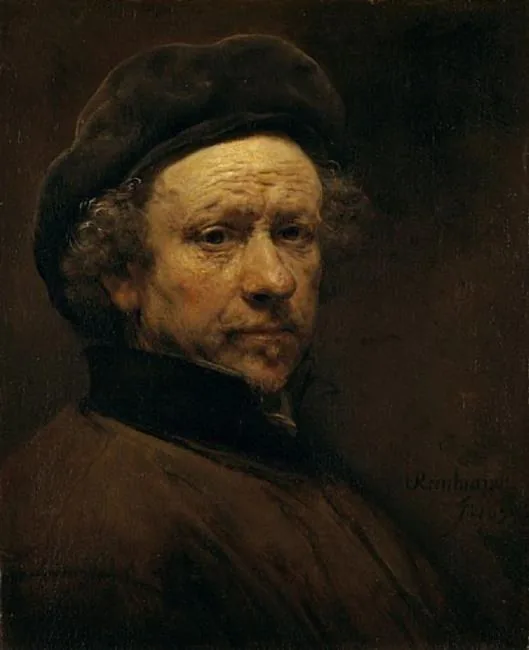 Self-Portrait with Beret and Turned-Up Collar / aged 51