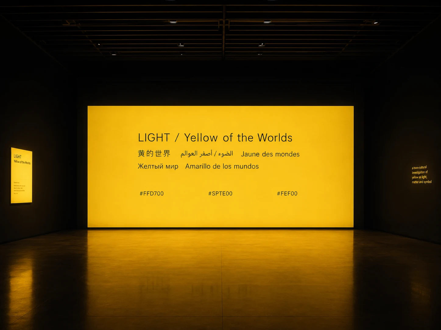 Yellow Drift, language-based colour field project